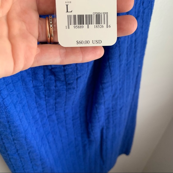 Free people royal blue knit, body on dress - Picture 9 of 10